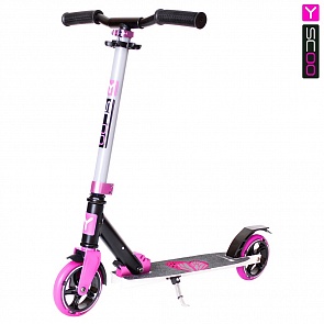 Двухколесный самокат Y-Scoo RT 145 City Hong Kong Family, дизайн бабочка, розовый (Y-Scoo, 5727rt)